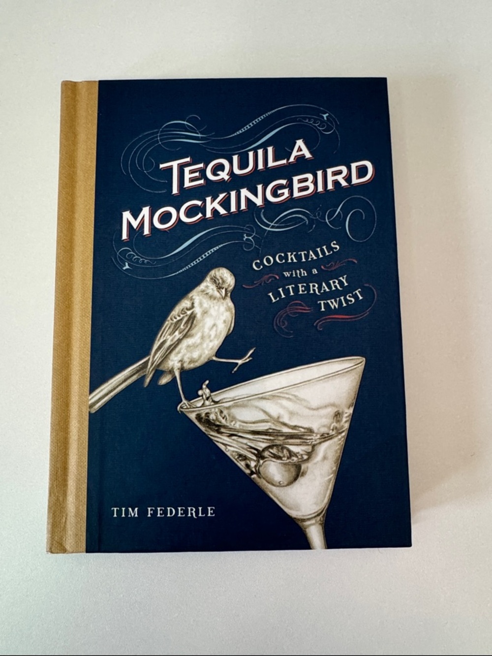 Tequila Mockingbird Bird Book - Navy and Tan